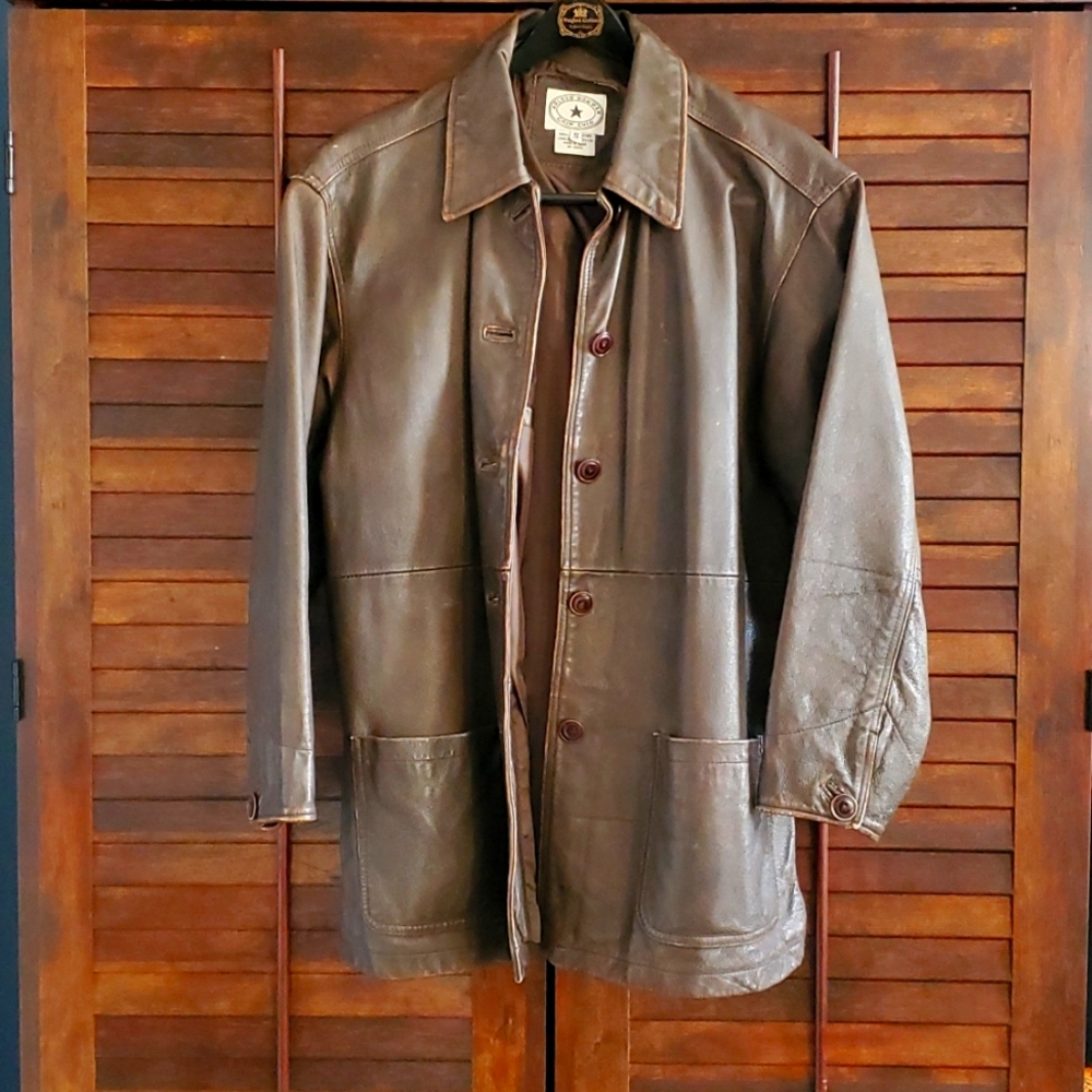 Distressed Leather Jacket Size Small